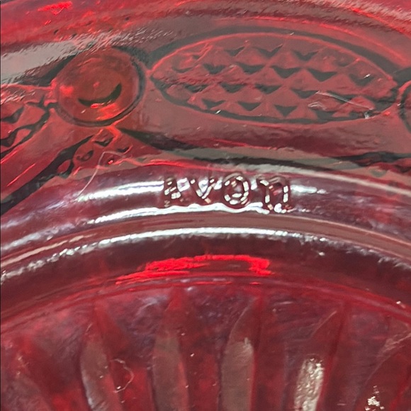 Avon Cape Cod Red Glass Dinnerware 7 1/4” - Picture 6 of 12